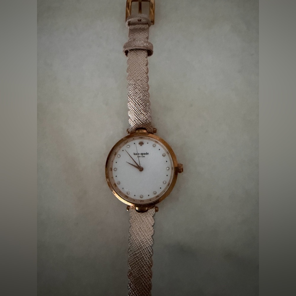 Kate Spade rose gold scalloped watch
